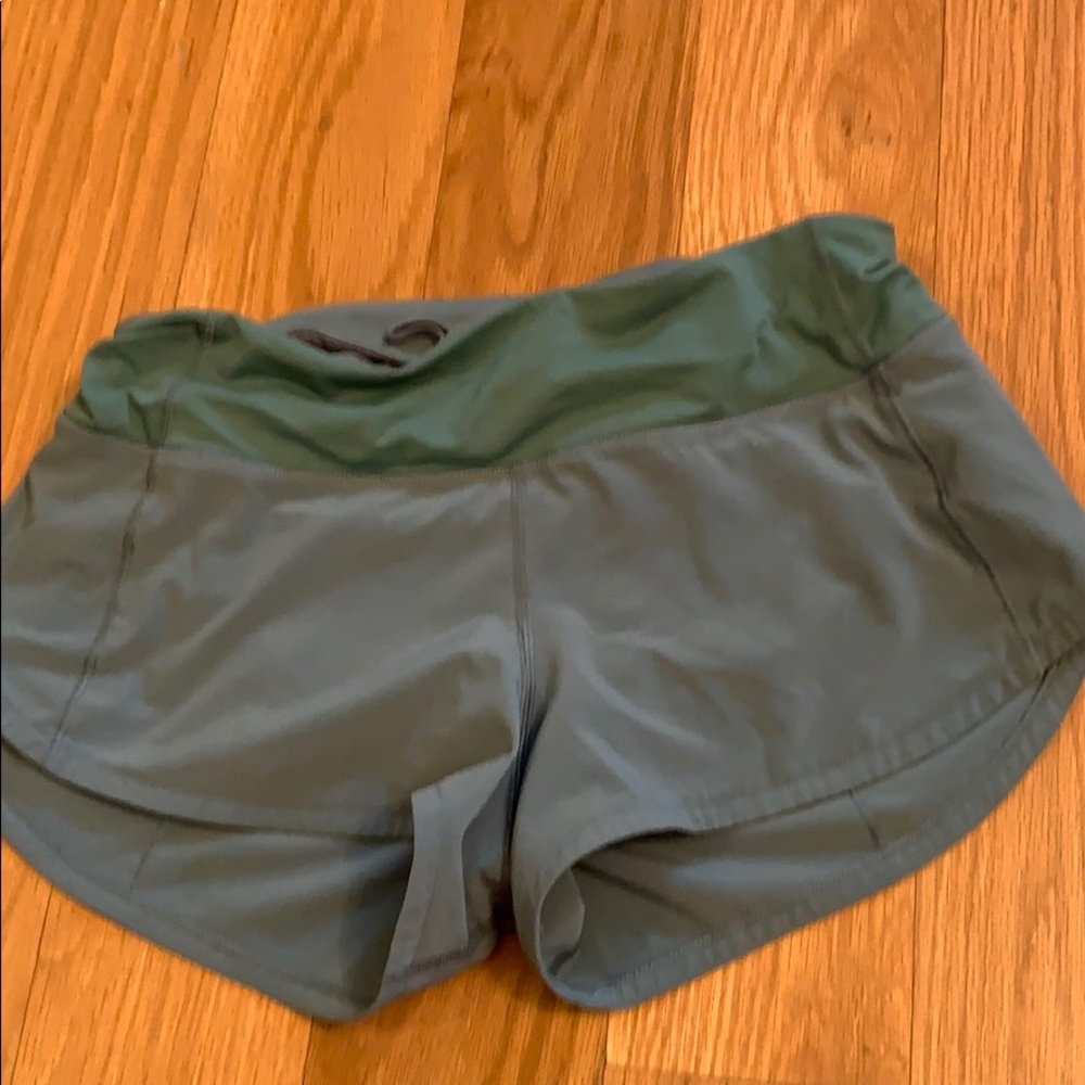 Turquoise lululemon shorts